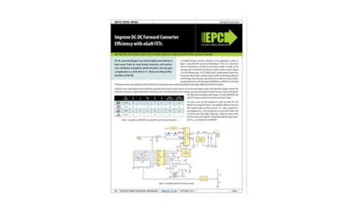 Improve DC-DC Forward Converter Efficiency with eGaN FETs