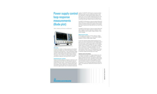 Power supply control loop response measurements