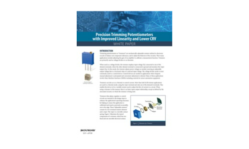 Precision Trimming Potentiometers with Improved Linearity and Lower CRV