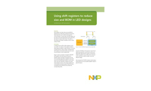 Using shift registers to reduce size and BOM in LED designs